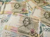 Svéd valuta Sek Svédországból több mint a kék háttér