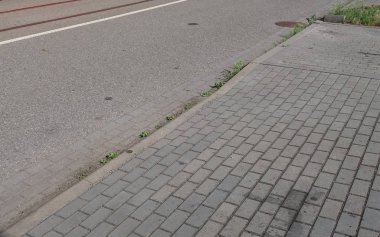 gri kaldırım taşı döşeli doku arka plan olarak yararlı