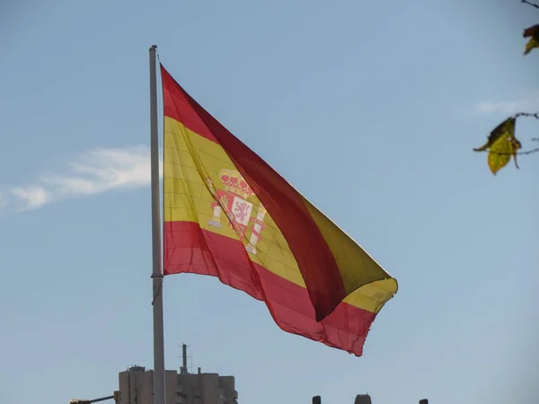 Spaniens Nationella Flagga Europa — Stockfoto