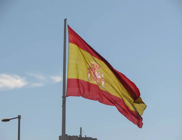 Іспанський Національний Прапор Іспанії Європа — стокове фото