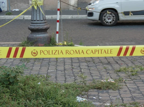 Rome Capital Police (Polizia Roma Capitale) nylon band — Stock Photo, Image