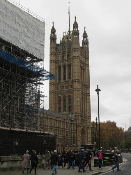 Londres Reino Unido Circa Noviembre 2019 Obras Conservación Parlamento También — Foto de Stock