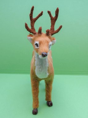 Yumurta geyiği (Capreolus capreolus) phylum Chordata, sınıf Mammali (memeliler) - Noel süslemesi veya çocuk oyuncağı olarak kullanışlı minyatür üreme