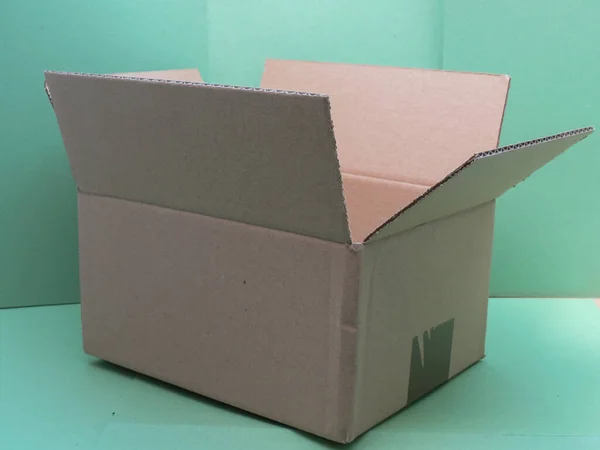 Corrugated Cardboard Box Small Packet Parcel — Stock Photo, Image