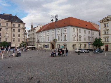 Brno, Çek Cumhuriyeti - Haziran 2018: Lahana Pazarı Meydanı (Çekçe Zelni trh)