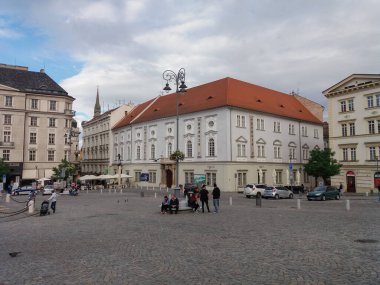 Brno, Çek Cumhuriyeti - Haziran 2018: Lahana Pazarı Meydanı (Çekçe Zelni trh)
