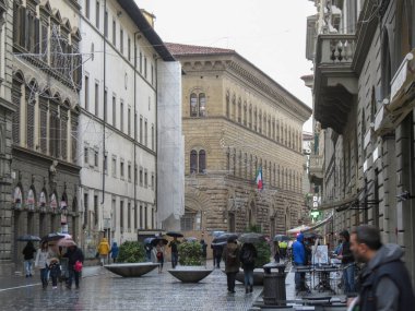 Florence, İtalya - Kasım 2019: Palazzo Medici Riccardi Sarayı