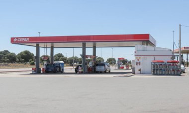 SALAMANCA, SPAIN - CIRCA JUNE 2015: Cepsa filling station (aka petrol station or gas station)