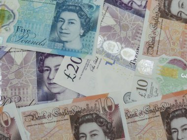 LONDON, UK - CIRCA MAYIS 2020: Birleşik Krallık para birimi (GBP)