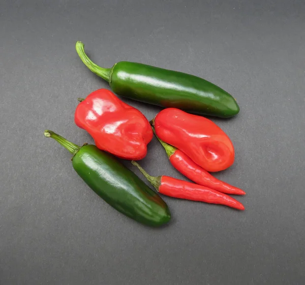 Hot Chili Peppers Capsicum Aka Chile Pepper Chilli Pepper Vegetables — Stock Photo, Image