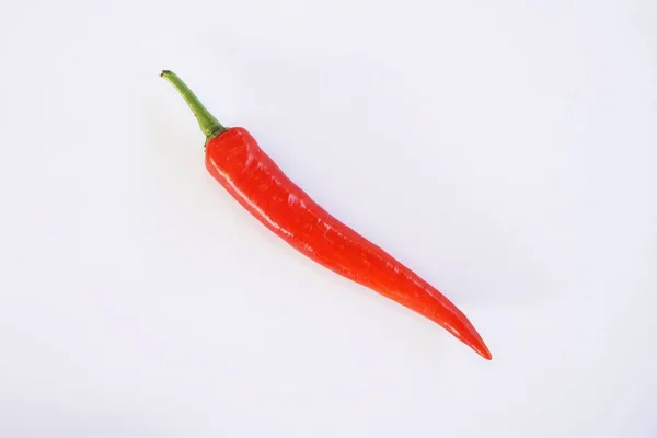 Piros Forró Chili Fehér Háttér — Stock Fotó
