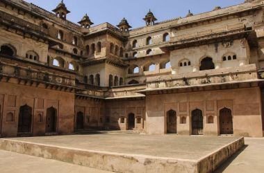 Orchha fort (Cihangir Mahal), Orchha, Madhya Pradesh, Hindistan