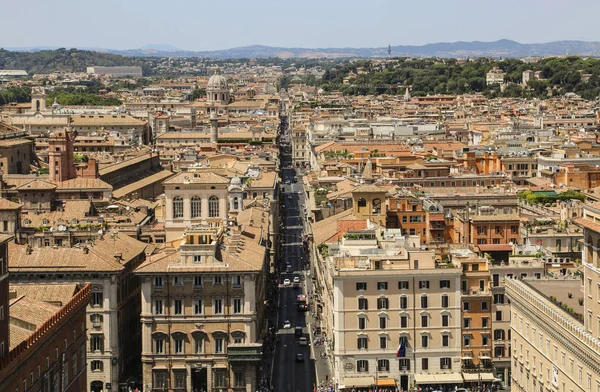 Felülnézet, a Via del Corso, Róma, Olaszország — Stock Fotó