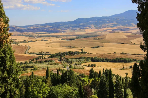 Beautiful landscape and hills in Tuscany, Italy — Stock Photo, Image