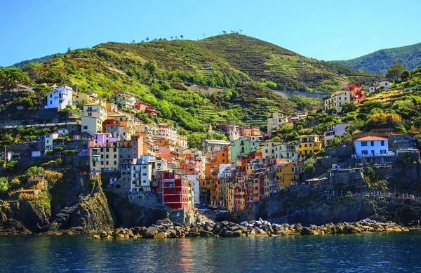 View of Riomaggiore, Cinque Terre national park, Liguria, Italy — Stock Photo, Image