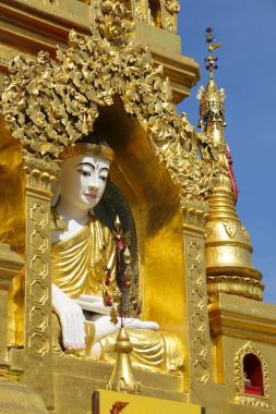Buddha statue in Kyauktan Ye Pagoda, Yangon river tributary,Myan clipart