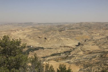 Mount Nebo Musa t için görüntülendiği Ürdün'den panoramik görünüm