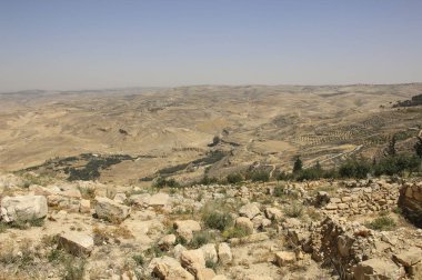 Mount Nebo Musa t için görüntülendiği Ürdün'den panoramik görünüm