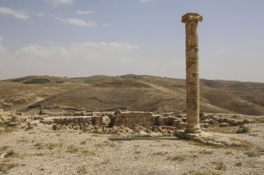 Sütun Herod kale kalıntıları, exec Machaerus,Jordan.Place