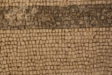 Kilise kentin antik zemin Bizans Mozaik 