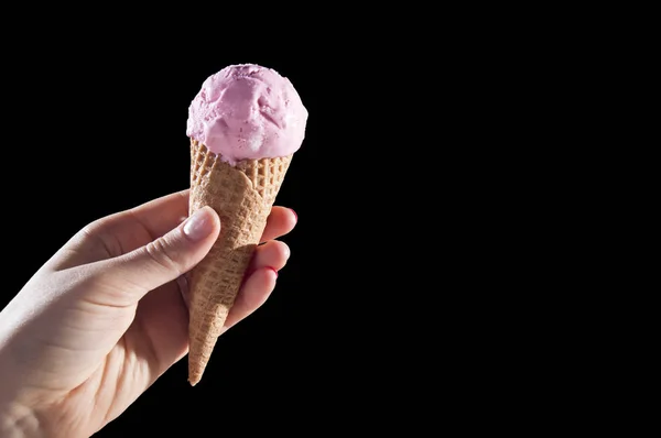 Helado sobre negro — Foto de Stock