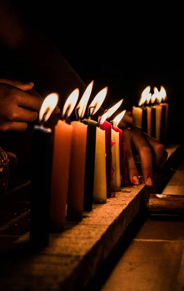 Xmas Candles Day — Stock Photo, Image