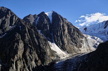 Güzel buzul manzara arasında