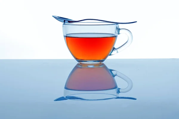 Hermoso té de cristal? up con — Foto de Stock