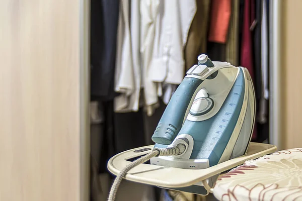 Steam iron used on the — Stock Photo, Image