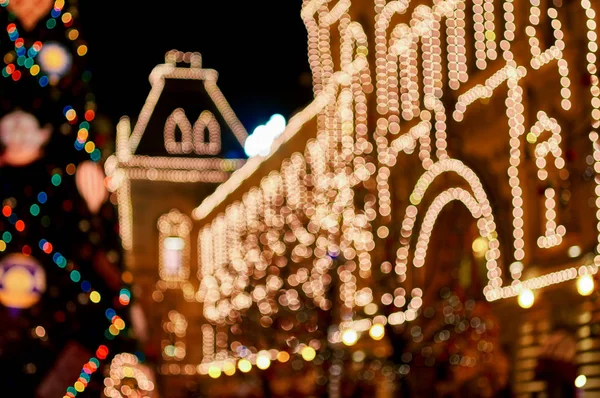 Bulanık şenlikli ışıklar çelenk