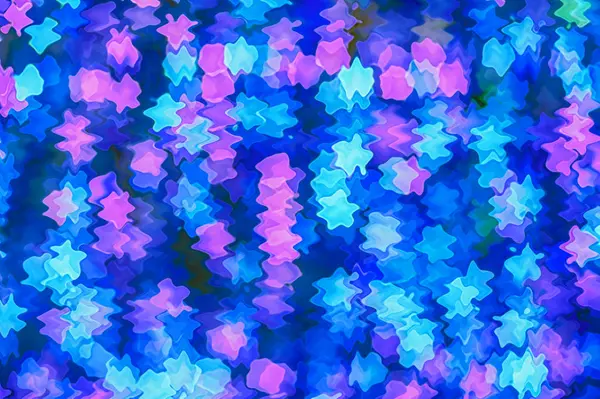 Luces de vacaciones Fondo Bokeh. Luces de brillo azul y rosa abstractas, desenfocadas . — Foto de Stock