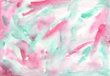 sulu boya pembe ve nane doku.