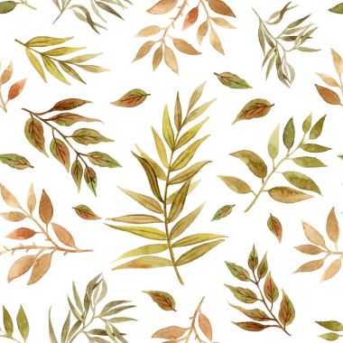 Desen suluboya sonbahar yaprakları 