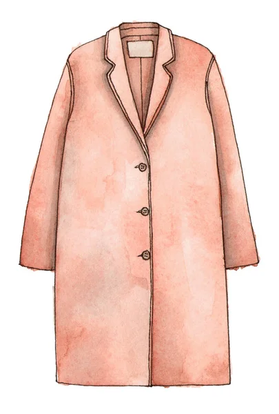 Manteau de mode aquarelle — Photo