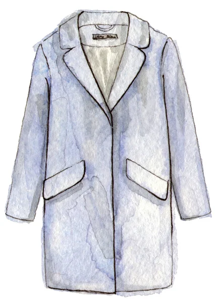 Suluboya mavi ceket — Stok fotoğraf