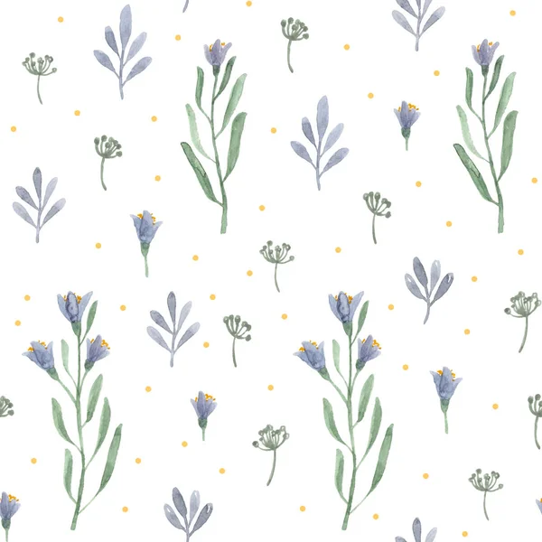 suluboya otlar ve çiçek deseni 