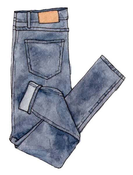 Szkic mody dżinsy. — Zdjęcie stockowe