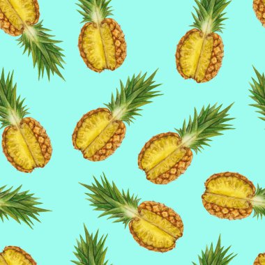 suluboya ananas seamless modeli