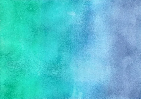 Akvarell gröna och blå lutning textur. — Stockfoto