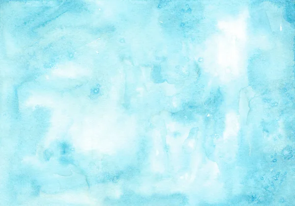 Akvarell, kézzel festett kék textúra. — Stock Fotó