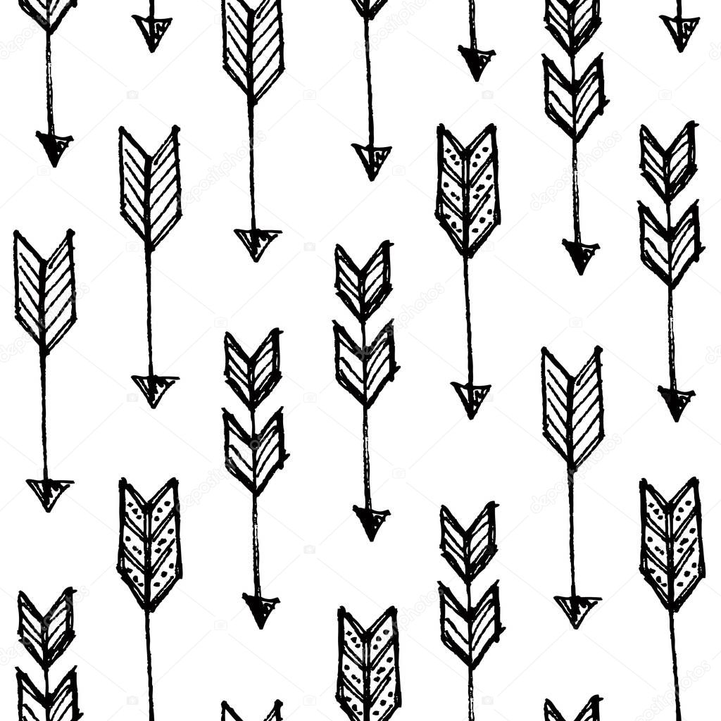 hand drawing black arrows pattern