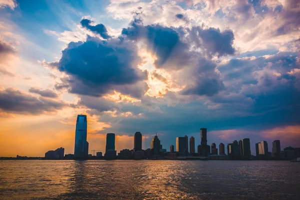Zonsondergang in Jersey City — Stockfoto