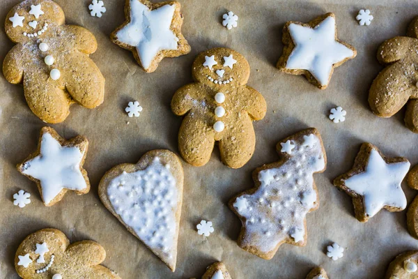 Homemade Gingerbread Baking Tray — Stock Photo, Image