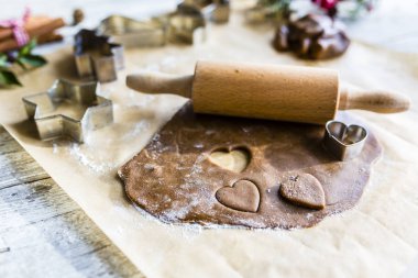 Noel pastası. Ev yapımı Noel kurabiyeleri..