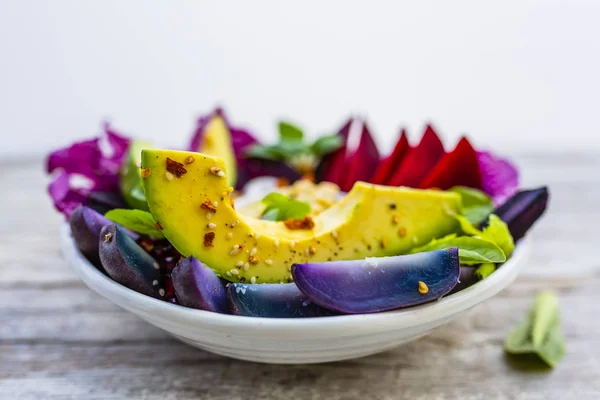 Cuenco Buda Con Aguacate Alimento Sano Equilibrado —  Fotos de Stock