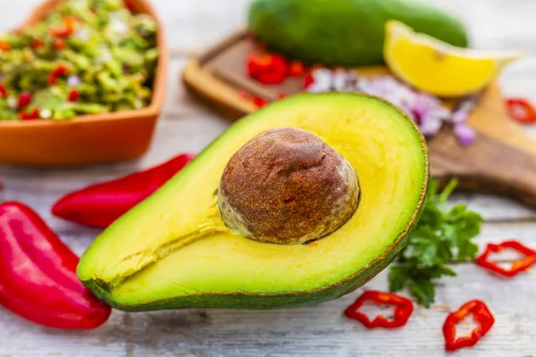 Aguacates Ingredientes Para Guacamole —  Fotos de Stock