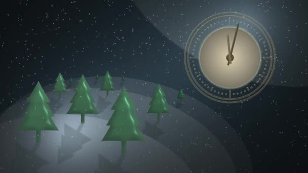 Countdown Uhr Sekunden Vor Weihnachten — Stockvideo