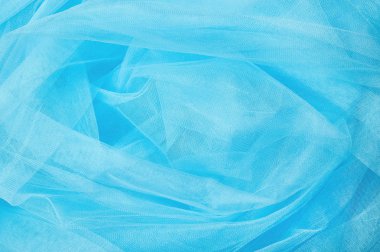 Mavi Organze kumaş dalgalı doku