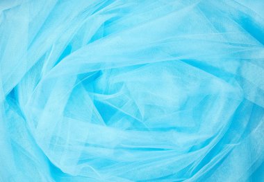 Mavi Organze kumaş dalgalı doku