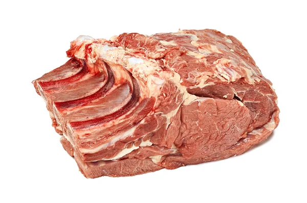 Biefstuk Een Bot Een Witte Achtergrond — Stockfoto